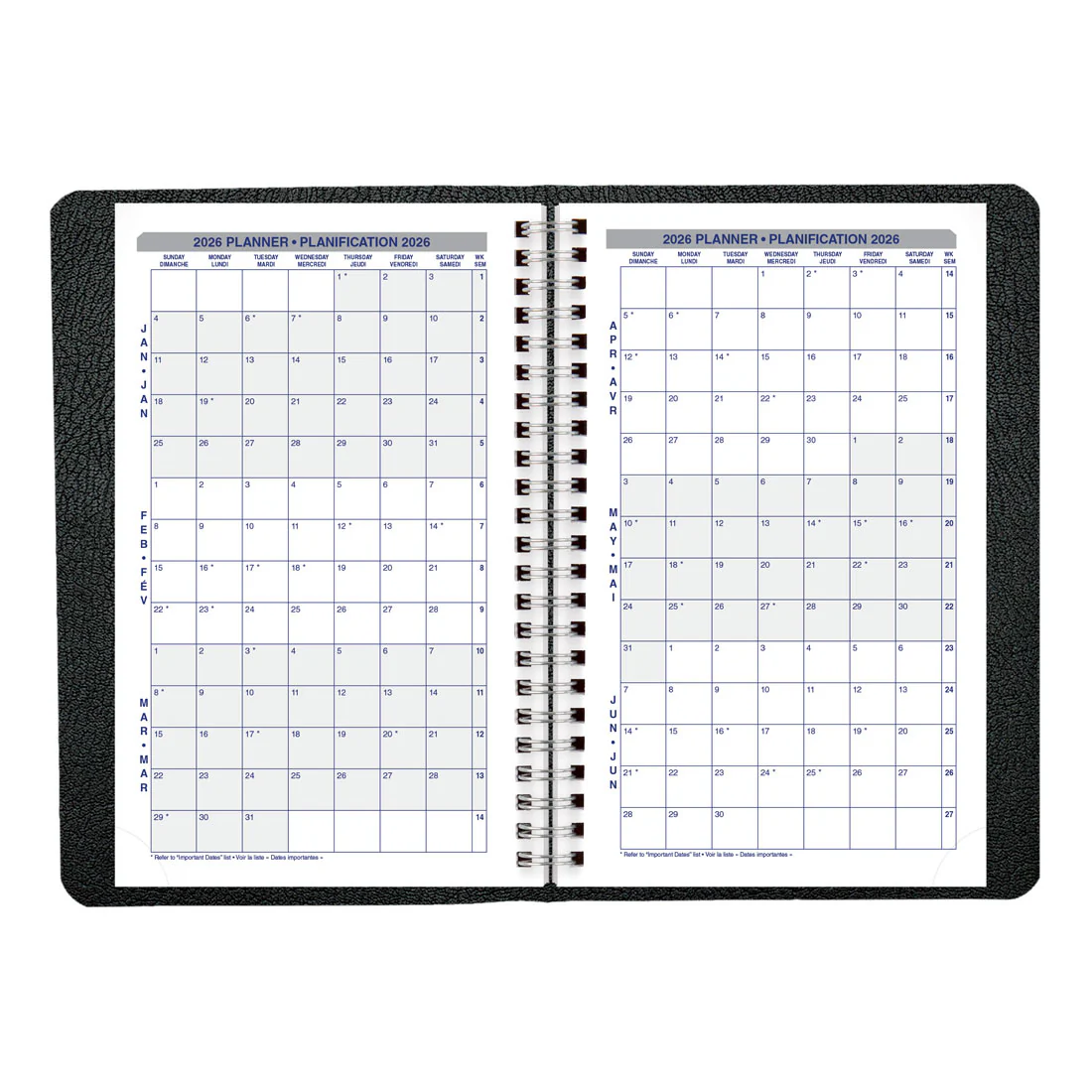 Net Zero Carbon™ Weekly Planner 2026, Bilingual, Black (C815.81BT-26) - Image 4