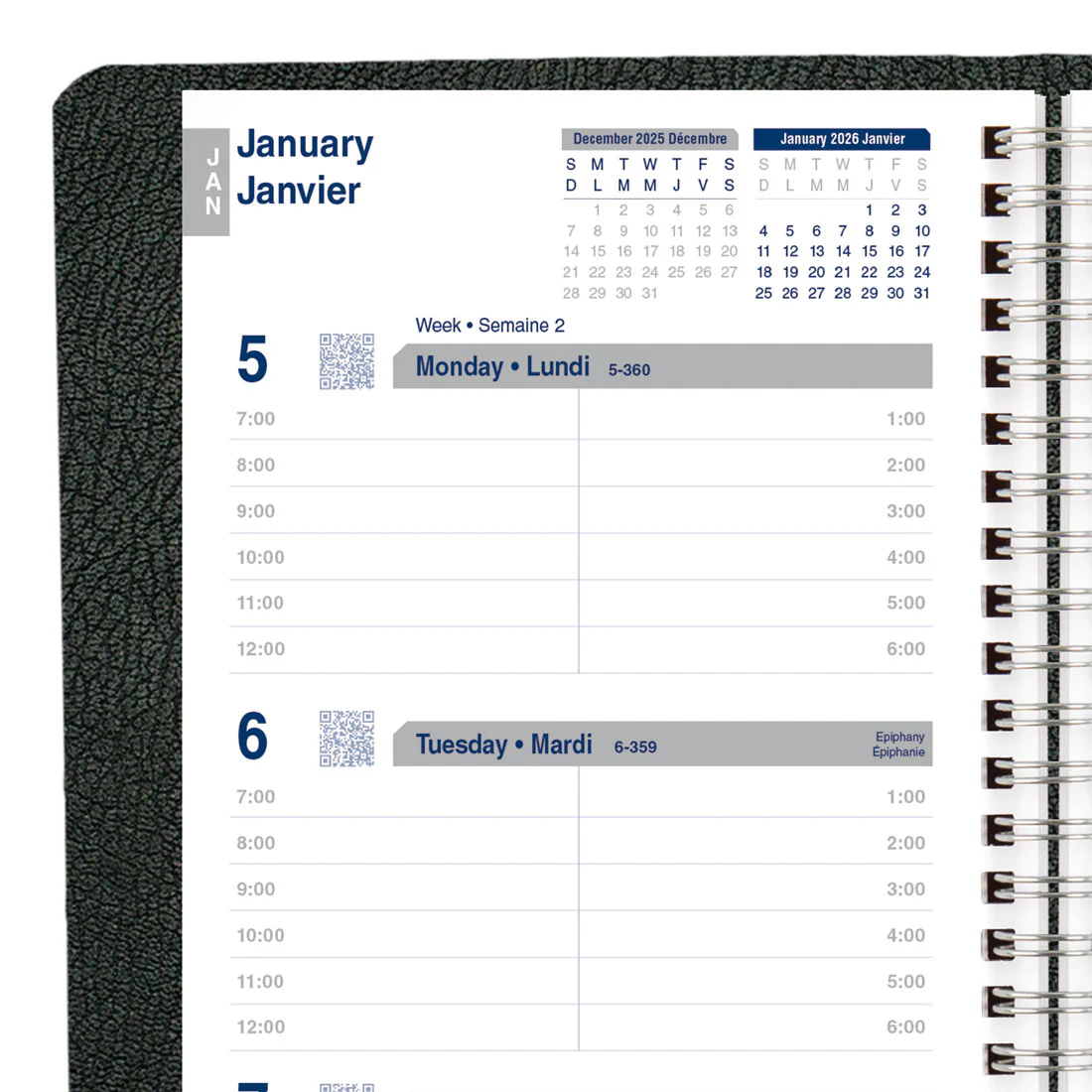Net Zero Carbon™ Weekly Planner 2026, Bilingual, Black (C815.81BT-26) - Image 7