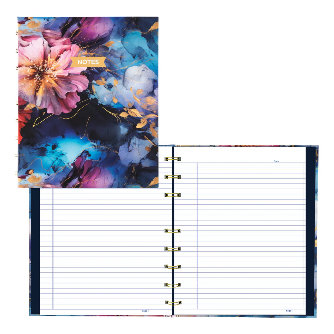 NotePro Fashion Notebook, Midnight Floral, A9C.02