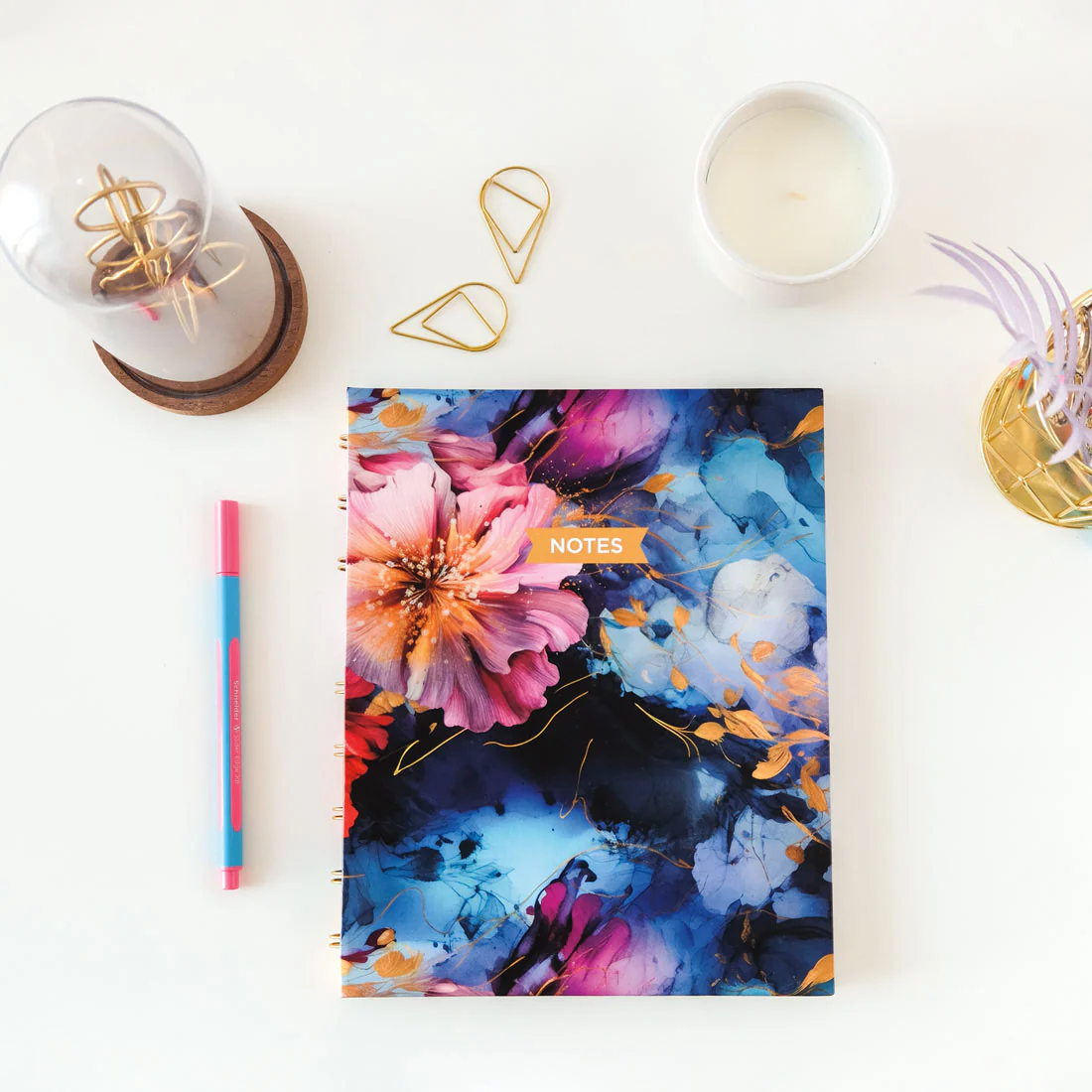 NotePro Fashion Notebook, Midnight Floral, A9C.02 - Image 6