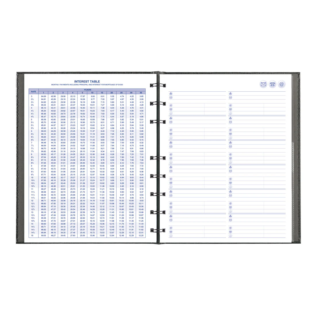 NotePro Undated Daily Planner, Indexing System, 9-1/4" x 7-1/4", 192 Pages, English, A29C.81 - Image 7