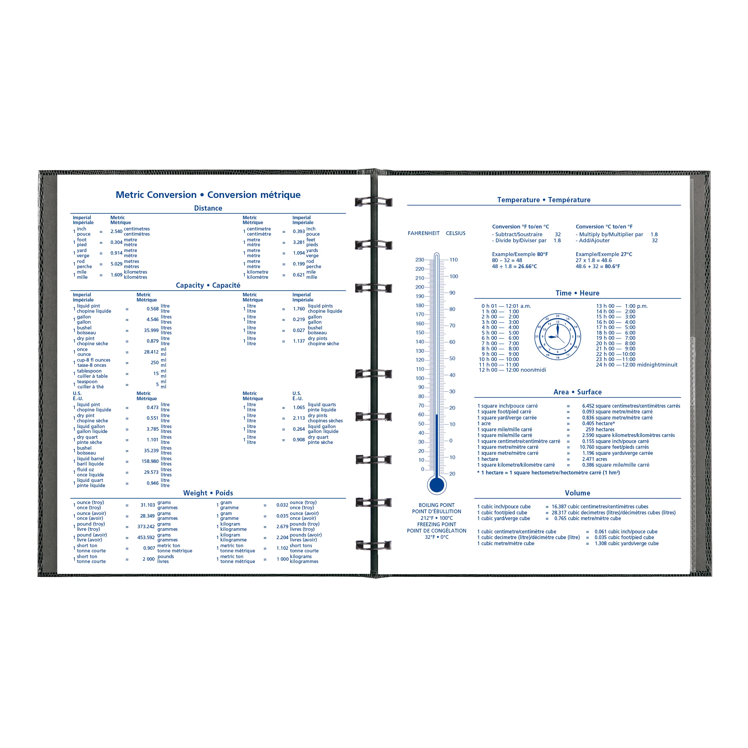 NotePro Undated Daily Planner, Indexing System, 9-1/4" x 7-1/4", 192 Pages, Bilingual, A29C.81B - Image 5