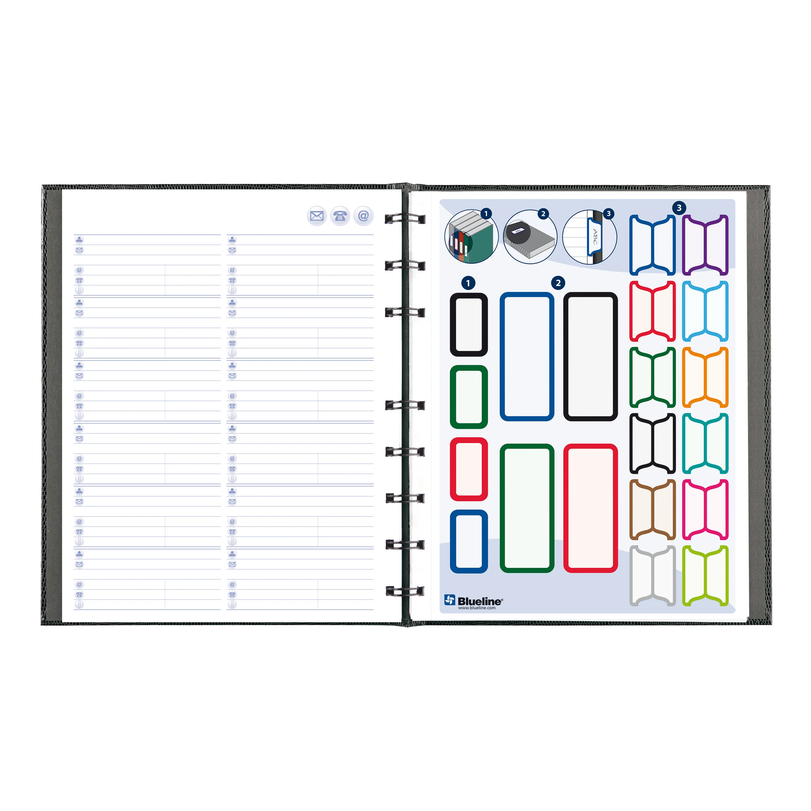 NotePro Undated Daily Planner, Indexing System, 9-1/4" x 7-1/4", 192 Pages, Bilingual, A29C.81B - Image 9