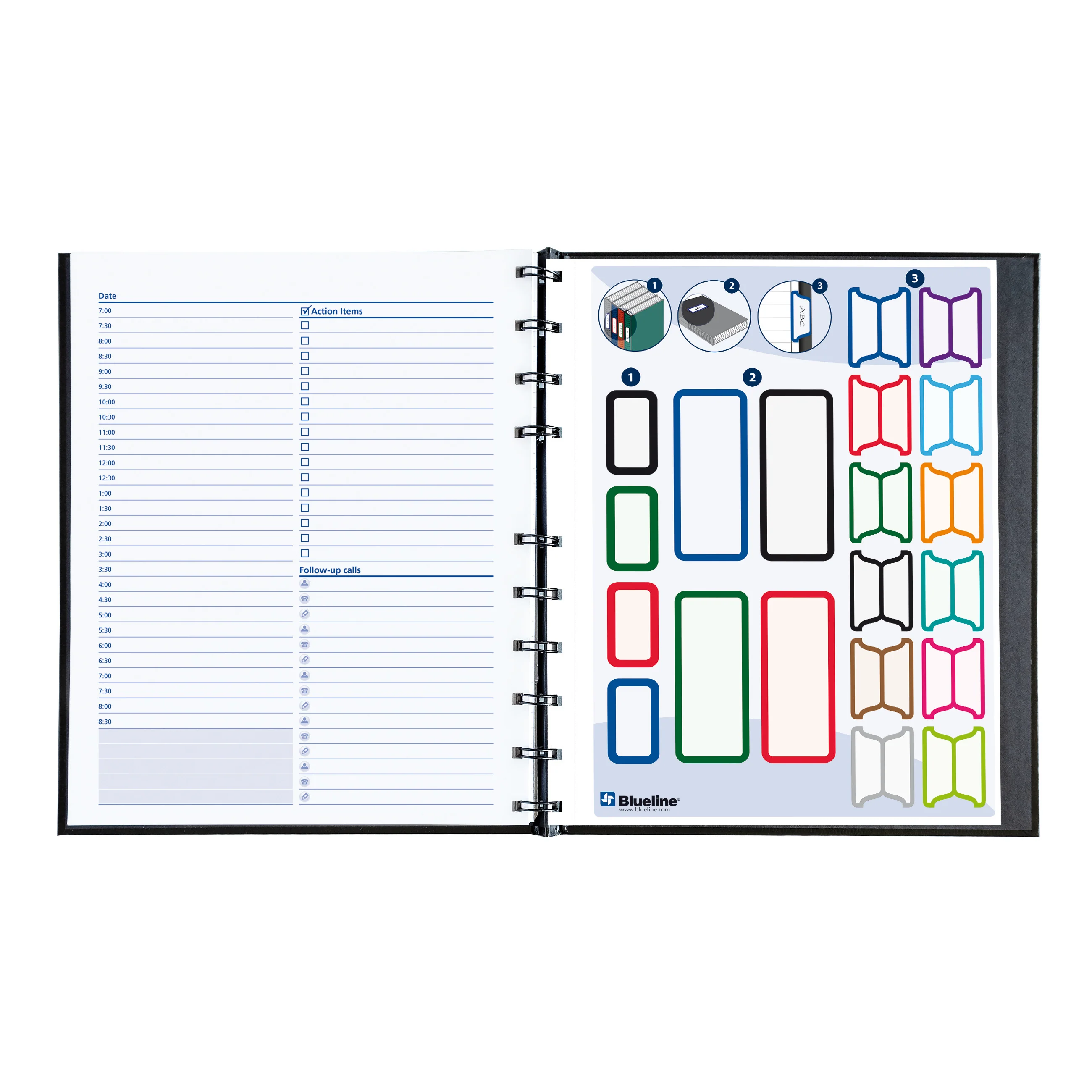 NotePro™ Undated Daily Planner, with Indexing System, 10-3/4" x 8-1/2", 200 pages, A30C.81 - Image 5