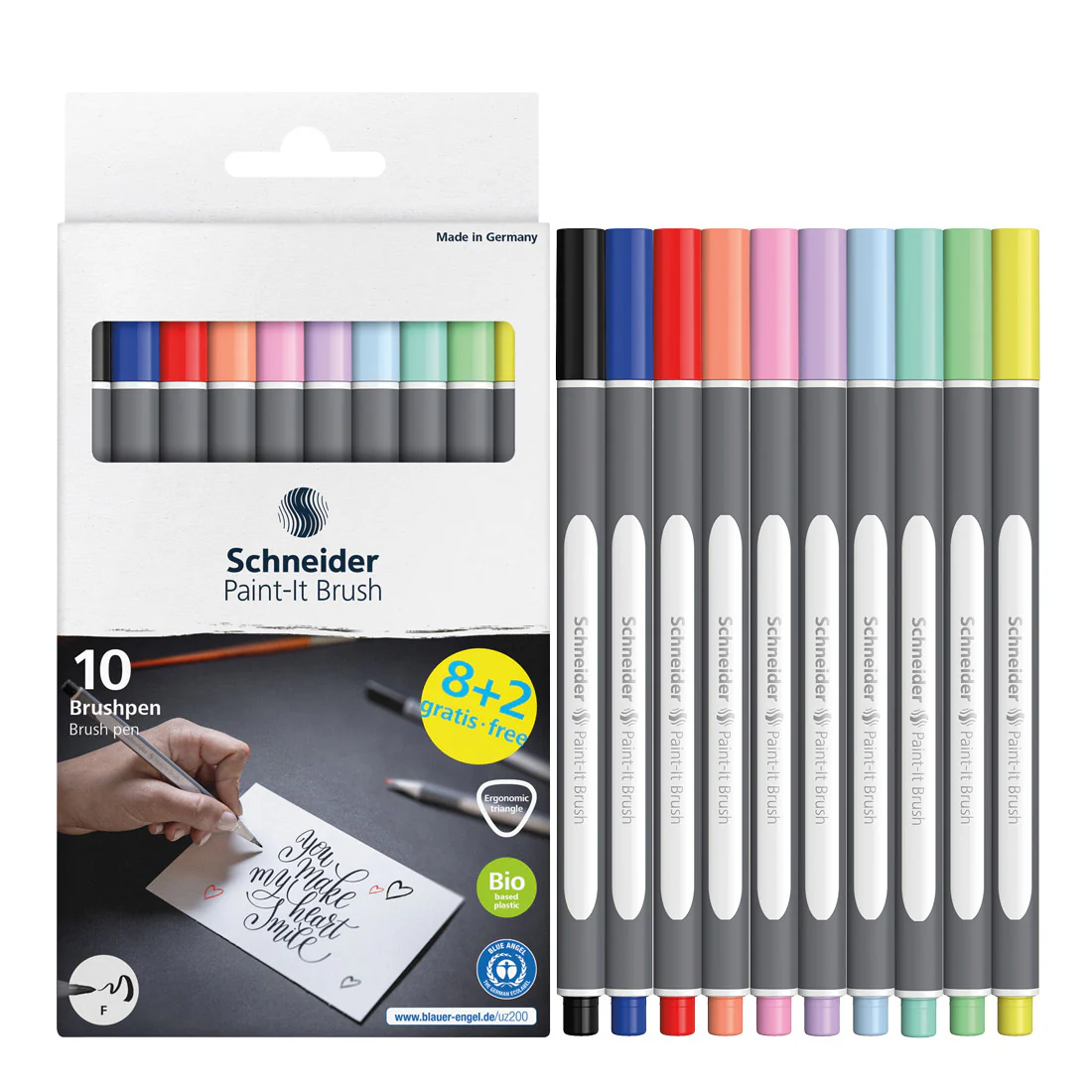 Paint-It 070 Brush Pen, Premium Tip, Flexible Fine Line Width, Wallet 10 pieces - Assorted - Image 3