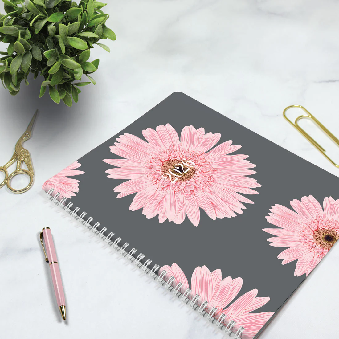 Pink Ribbon Monthly Planner 2026, Bilingual, Pink Daisy Design (C1219.95BT-26) - Image 11