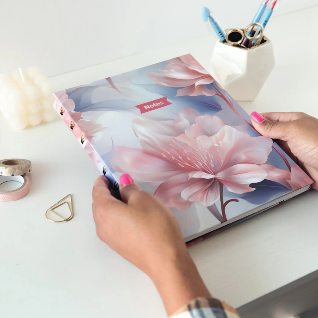 Pink Ribbon/NotePro Fashion Notebook, Pink Spring A7150.PNK6 - Image 8
