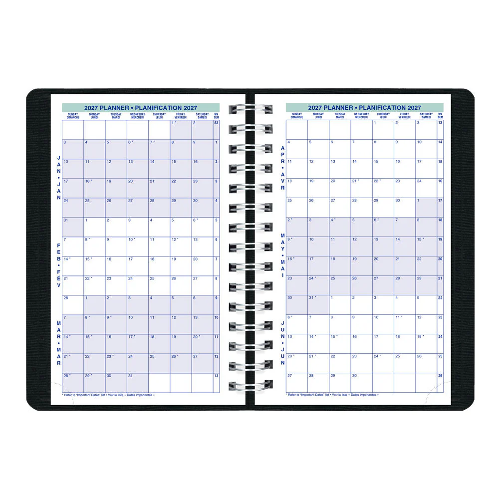 PlannerPlus™ Daily Appointment Book, 2027, Bilingual, Black (C1504N.81BT-27) - Image 4