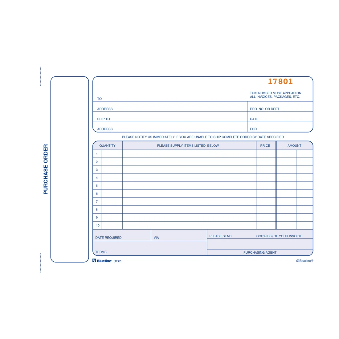 Purchase Orders Book, DC61 - Image 3