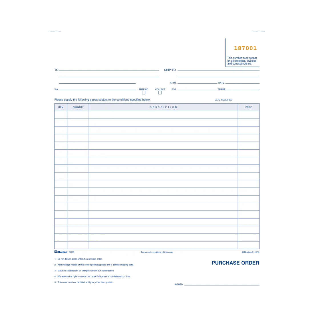 Purchase Orders Book, DC63 - Image 3