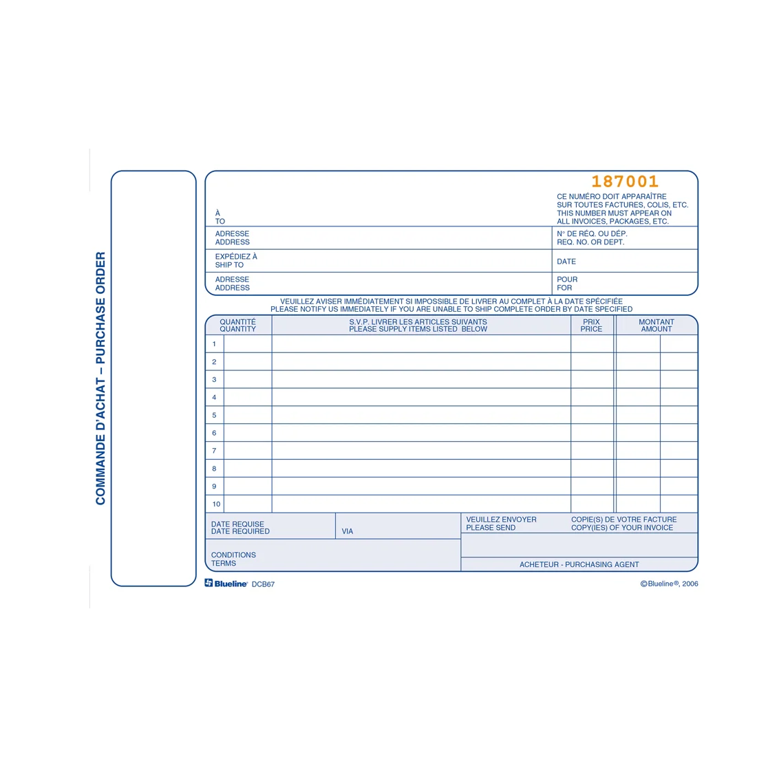 Purchase Orders Book, DCB67 - Image 3