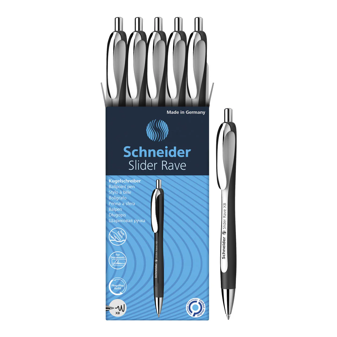 Rave Retractable Ballpoint Pen XB, Special Limited Edition, Blue Ink, Box of 5 units - Image 11