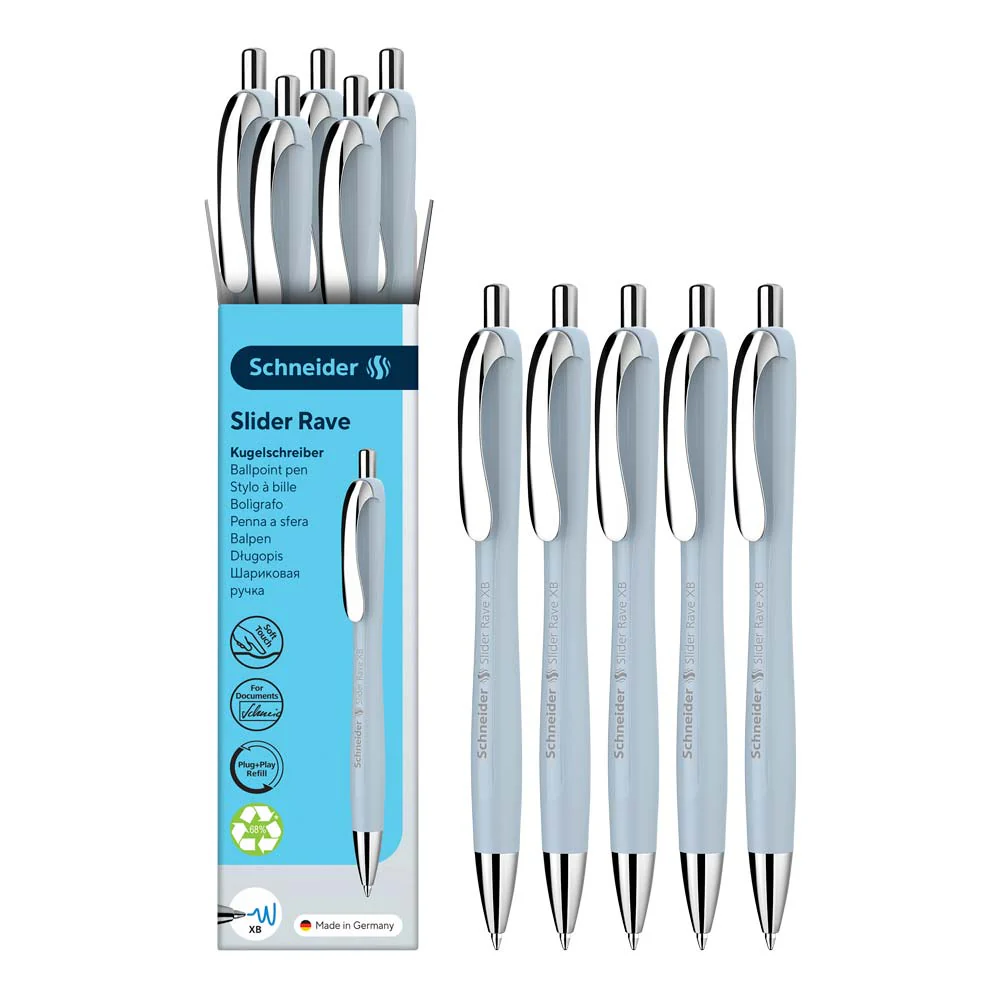 Rave Retractable Ballpoint Pen XB, Trend Limited Edition, Blue Ink, Box of 5 units - Image 15