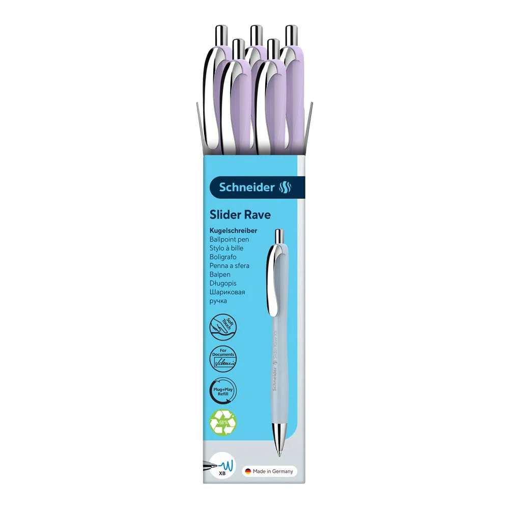 Rave Retractable Ballpoint Pen XB, Trend Limited Edition, Blue Ink, Box of 5 units - Image 19