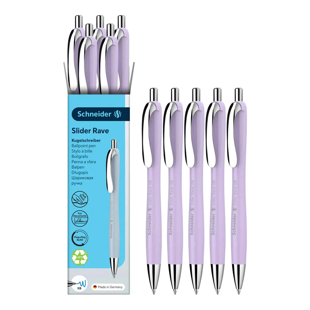 Rave Retractable Ballpoint Pen XB, Trend Limited Edition, Blue Ink, Box of 5 units - Image 24