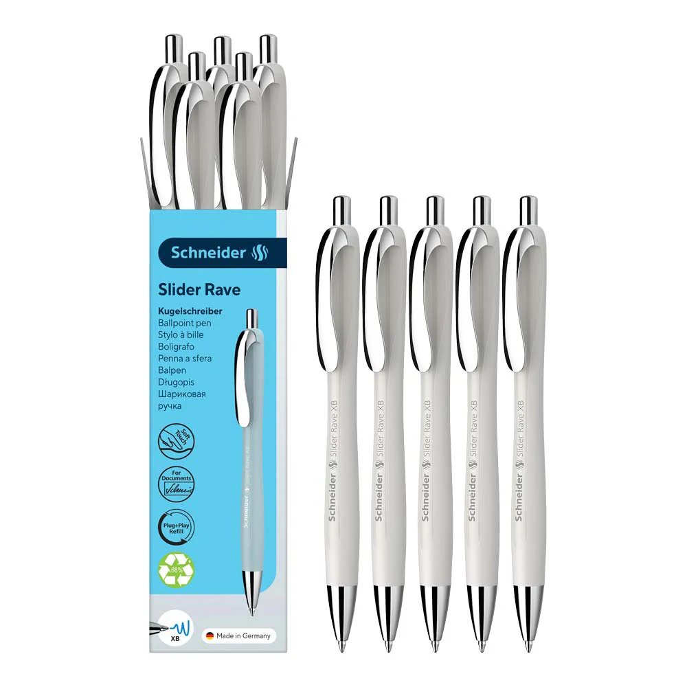 Rave Retractable Ballpoint Pen XB, Trend Limited Edition, Blue Ink, Box of 5 units - Image 6