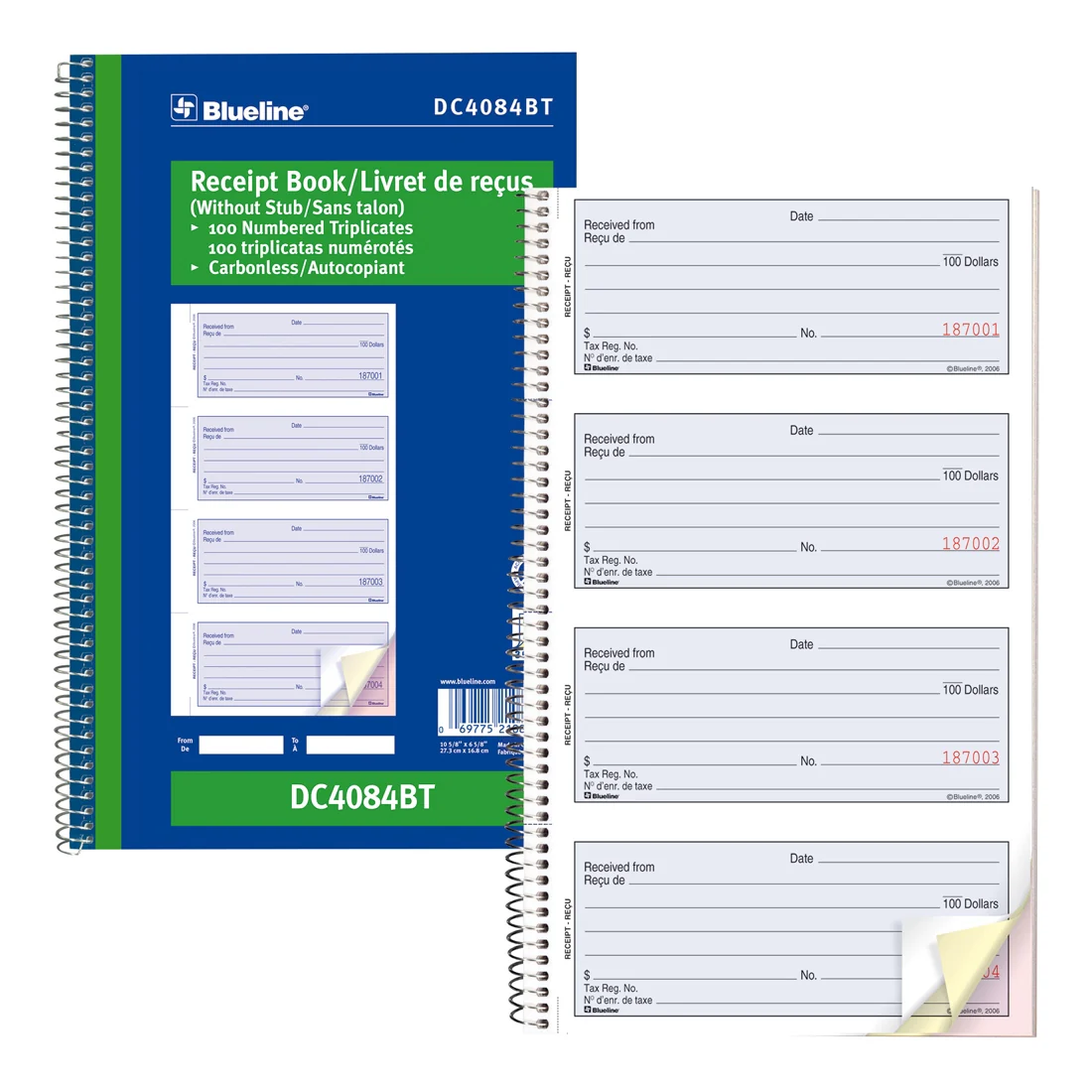 Receipt Book, DC4084BT