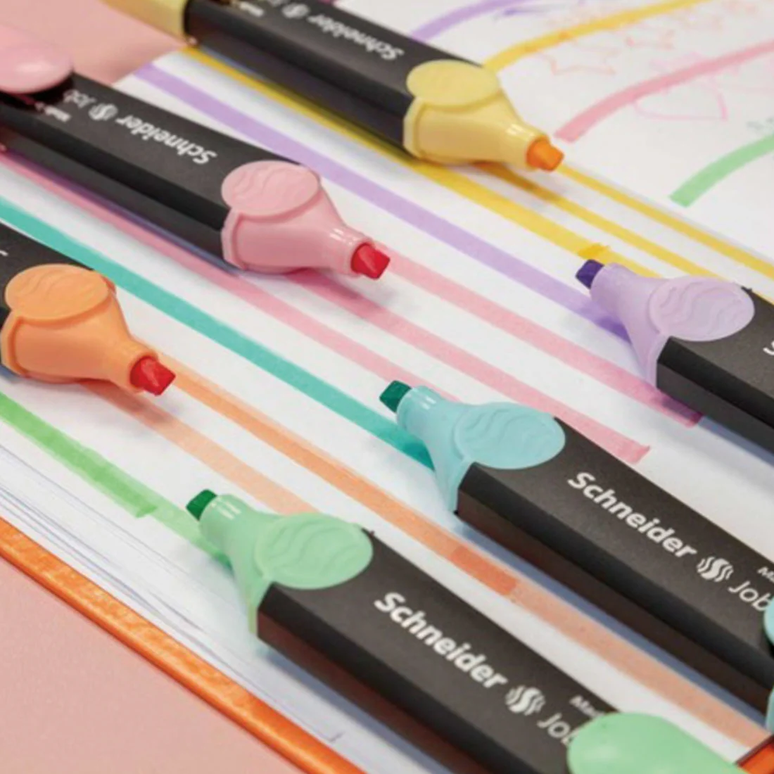 Job Pastel Highlighters, Wallet 6 pieces - Assorted - Image 5