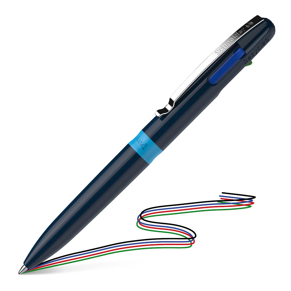 Take 4 Multi 4- Colour Ballpoint Pens M, Box of 10 units - Blue - Image 2