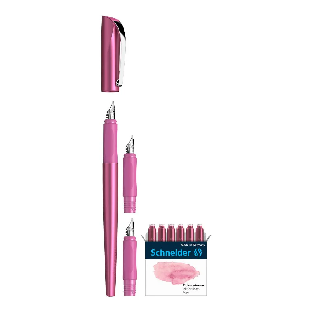 Callissima Calligraphy Set - Metallic Pink Fountain Pen & Rose Ink, 143809 - Image 3