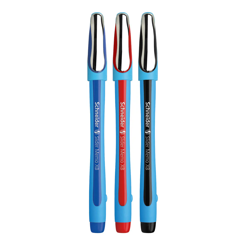 Memo Ballpoint Pens XB, Wallet 3 pieces - Assorted - Image 3