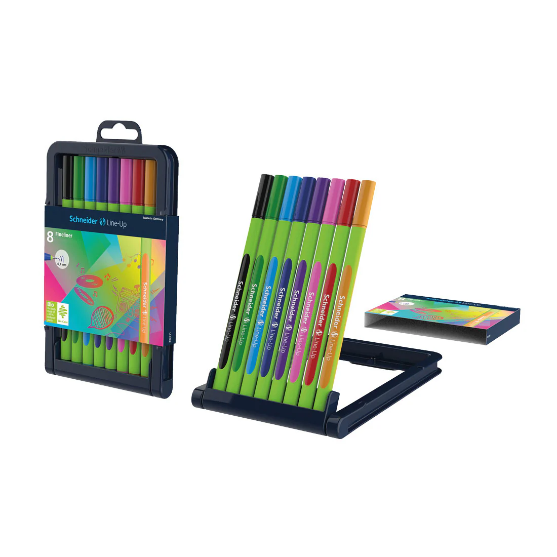 Line-Up Fineliners 0.4mm with Case stand, 8 pieces - Image 3