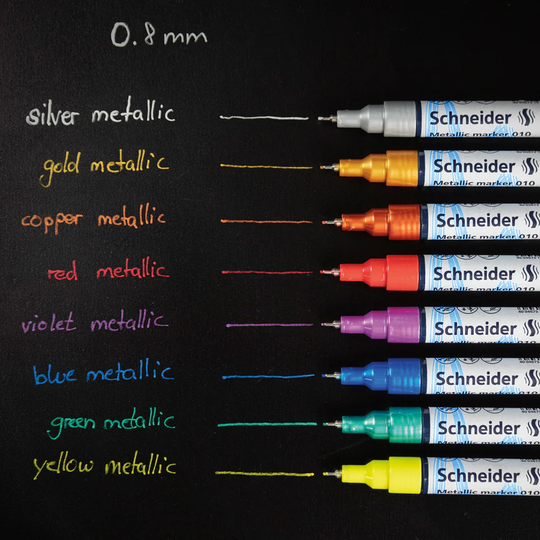Paint-It 010 Metallic Markers 0.8mm, Wallet 4 pieces - Assorted - Image 3