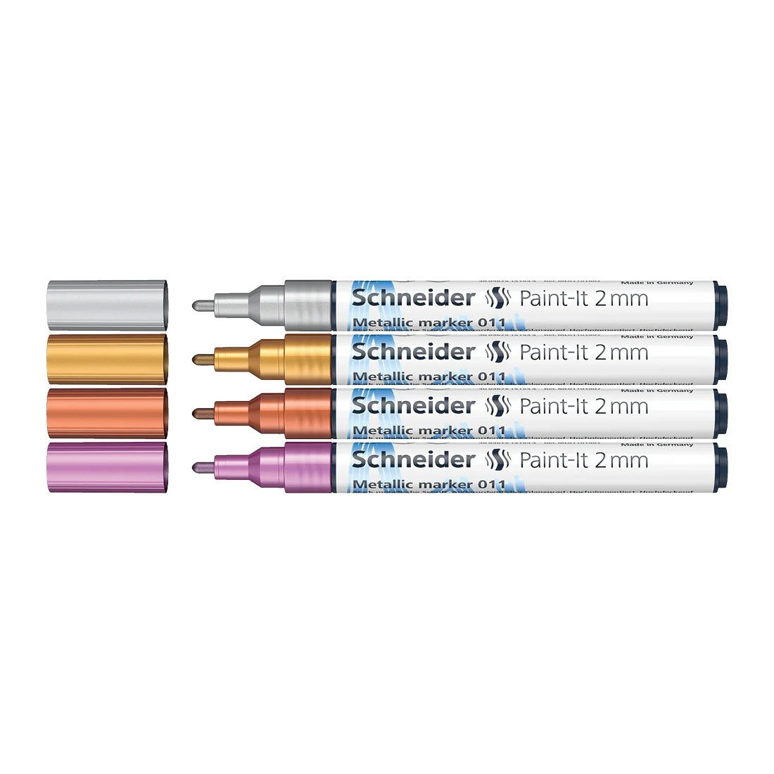 Paint-It 011 Metallic Markers 2mm, Wallet 4 pieces - Assorted - Image 3