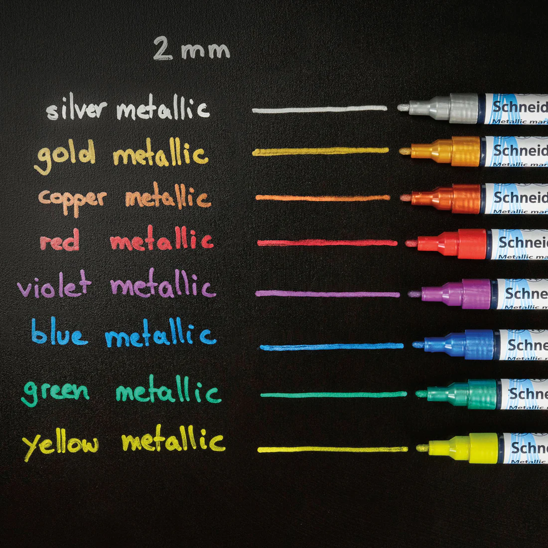 Paint-It 011 Metallic Markers 2mm, Wallet 4 pieces - Assorted - Image 4