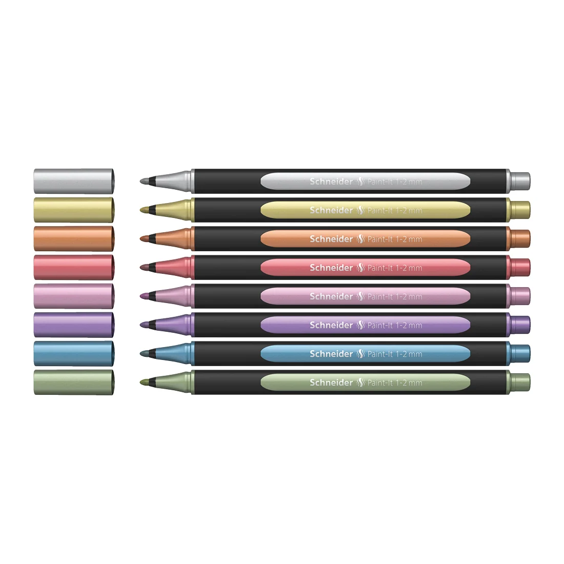 Paint-It 020 Metallic Liners 1-2mm, Wallet 8 pieces - Assorted - Image 3