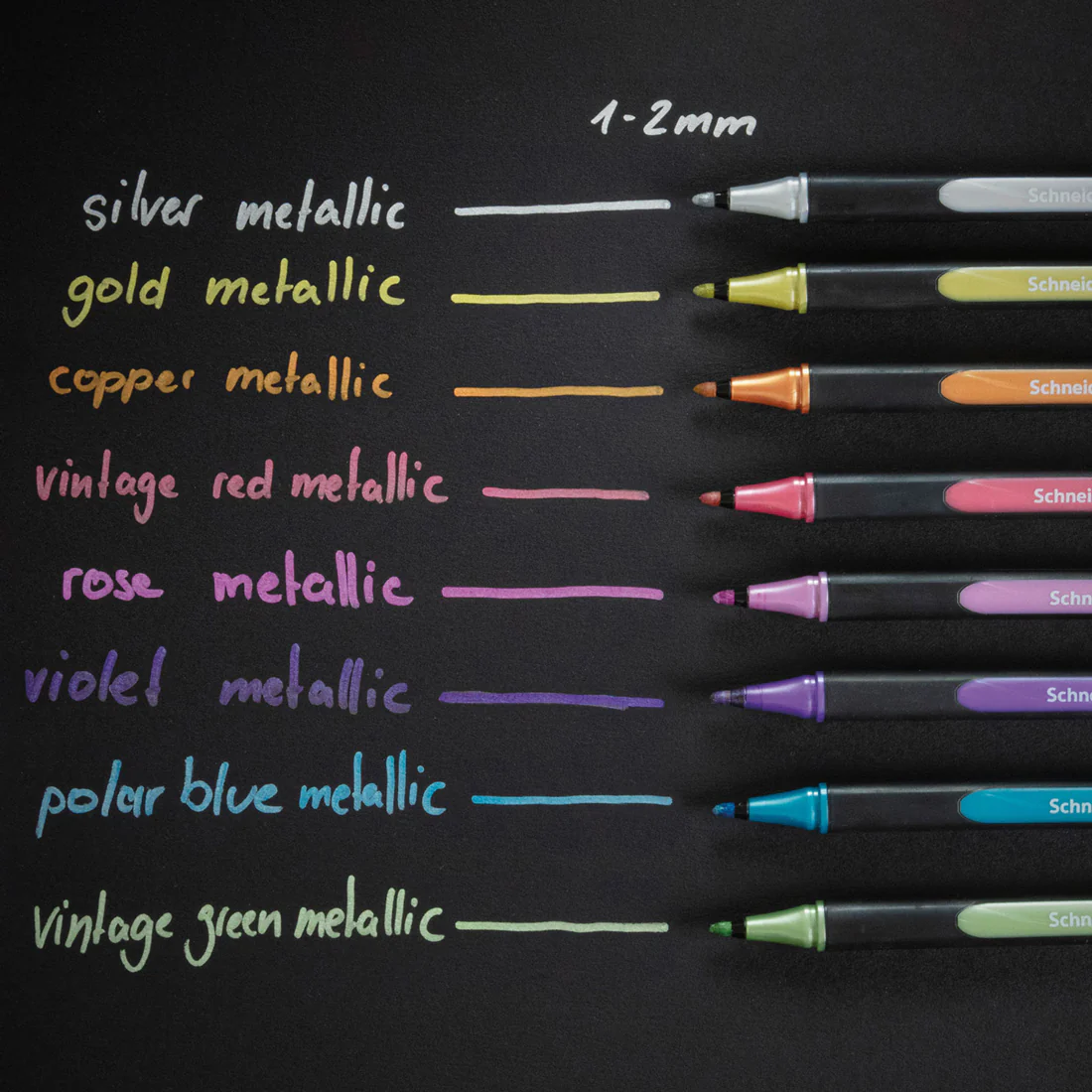 Paint-It 020 Metallic Liners 1-2mm, Wallet 8 pieces - Assorted - Image 4