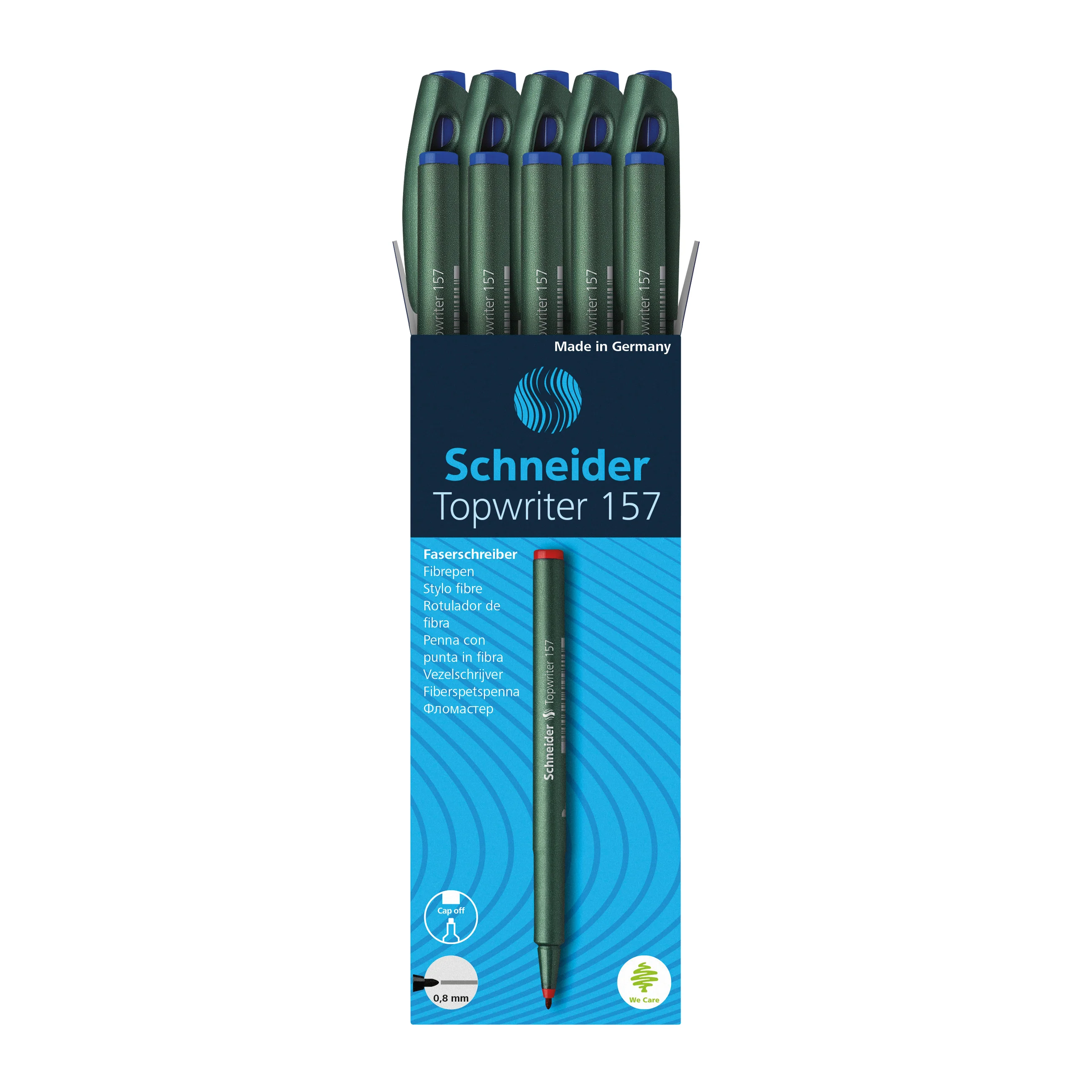 Topwriter 157 Fibre Pens 0.8mm, Box of 10 - Image 7