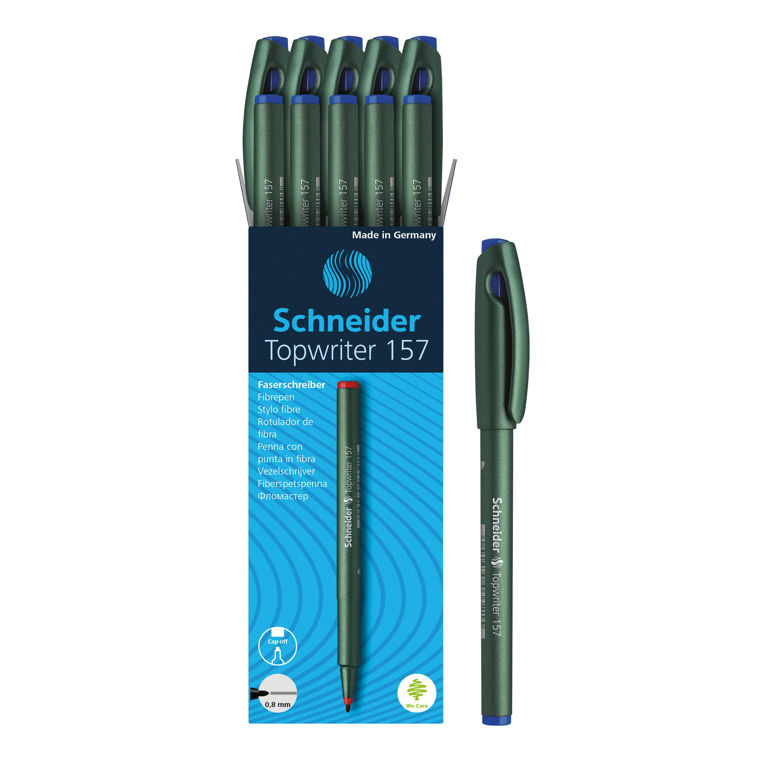 Topwriter 157 Fibre Pens 0.8mm, Box of 10 - Image 8