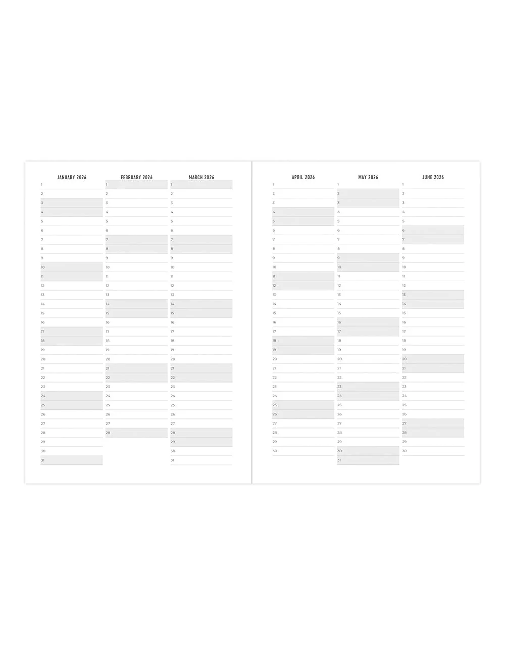 Serene A5 Week to View Planner 2026 - Multilanguage - Image 4