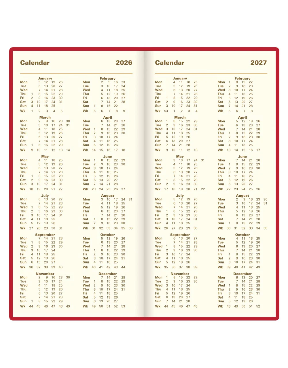 Signature Slim Week to View Leather Diary with Planners 2026 - English - Image 17