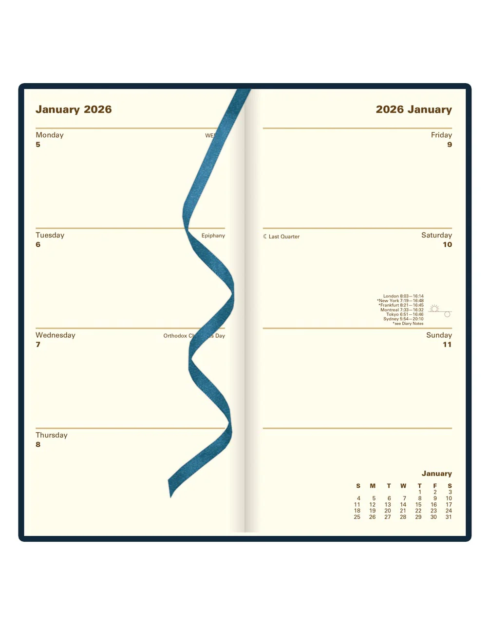 Signature Slim Week to View Leather Diary with Planners 2026 - English - Image 28