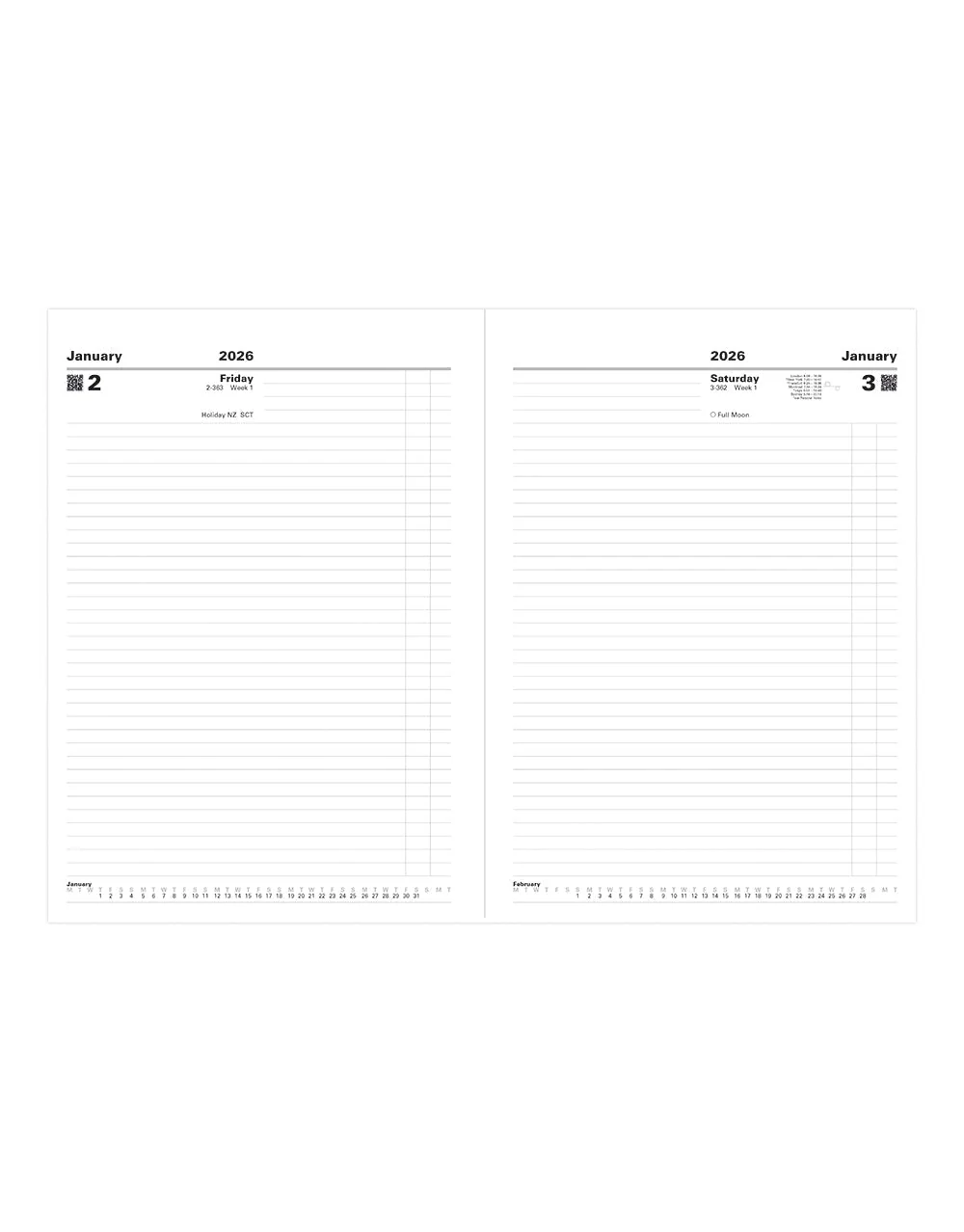 Standard A4 Day to a Page Planner 2026 - English - Image 2