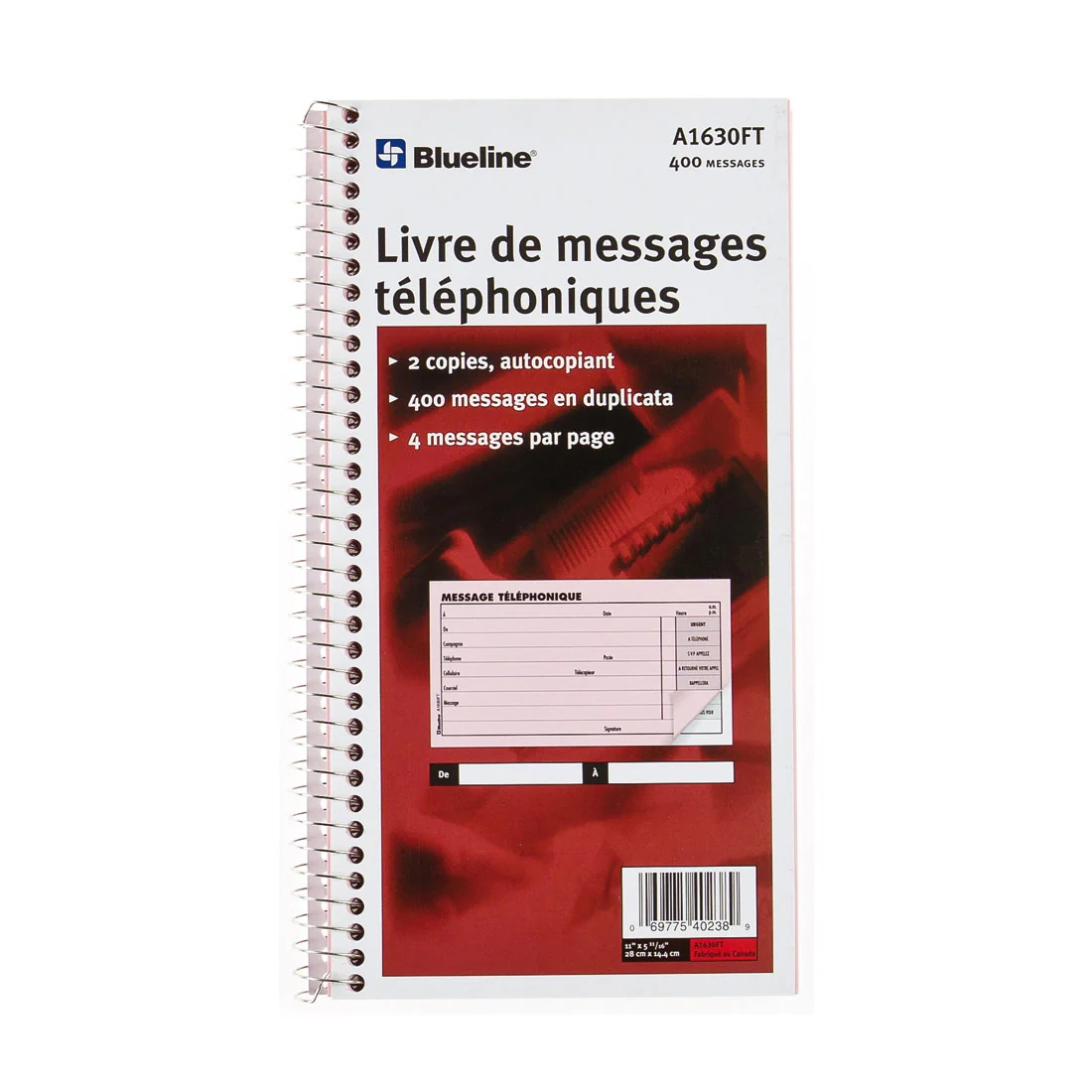 Telephone Message Book (French version), A1630FT - Image 3