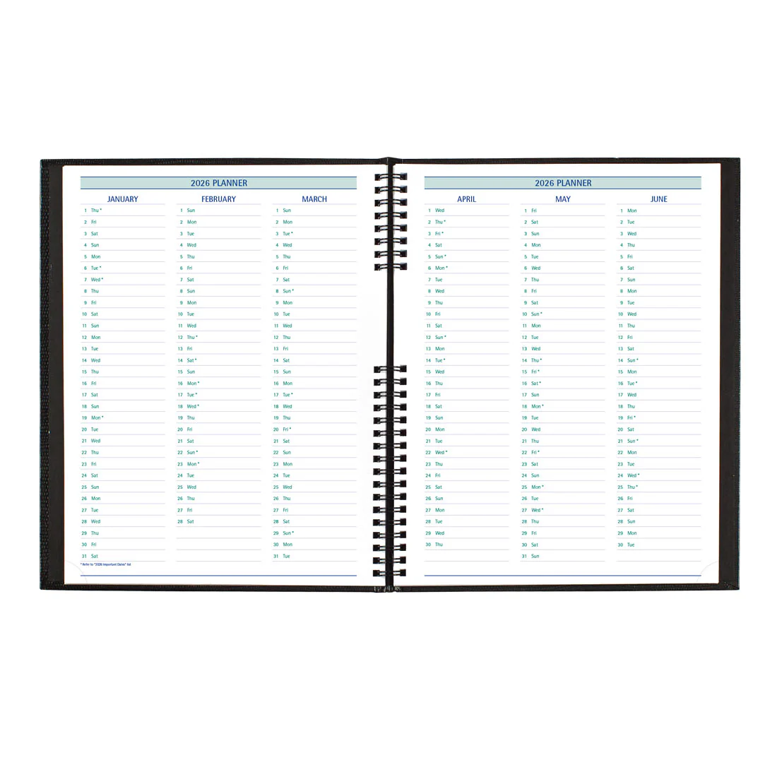 Timanager®/CoilPro™ Weekly Planner 2026, English, Black (C5930C.81-26) - Image 6