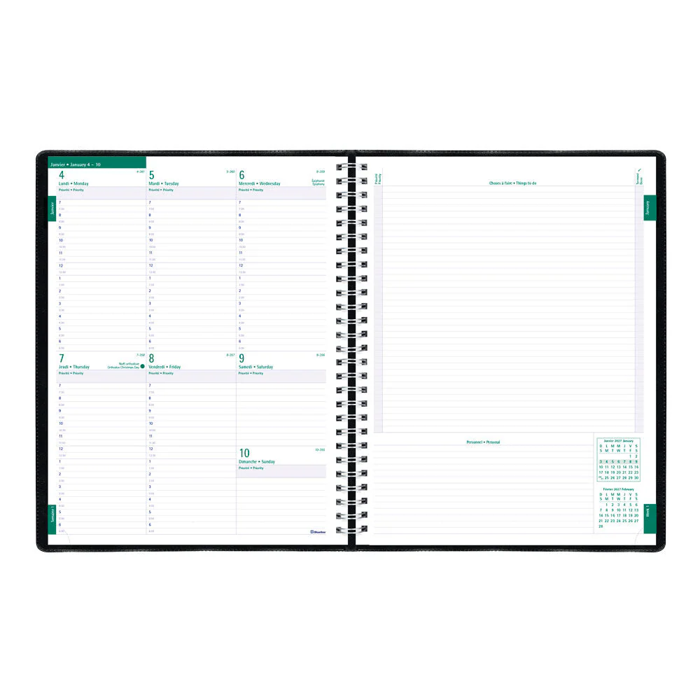 Timanager® Weekly/Monthly Appointment Book, 2027, Bilingual, 13 Months (C5933.81BT-27) - Image 3