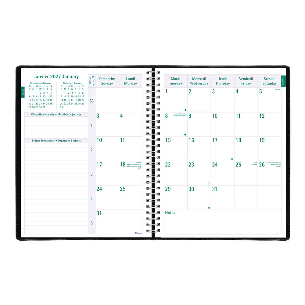 Timanager® Weekly/Monthly Appointment Book, 2027, Bilingual, 13 Months (C5933.81BT-27) - Image 4