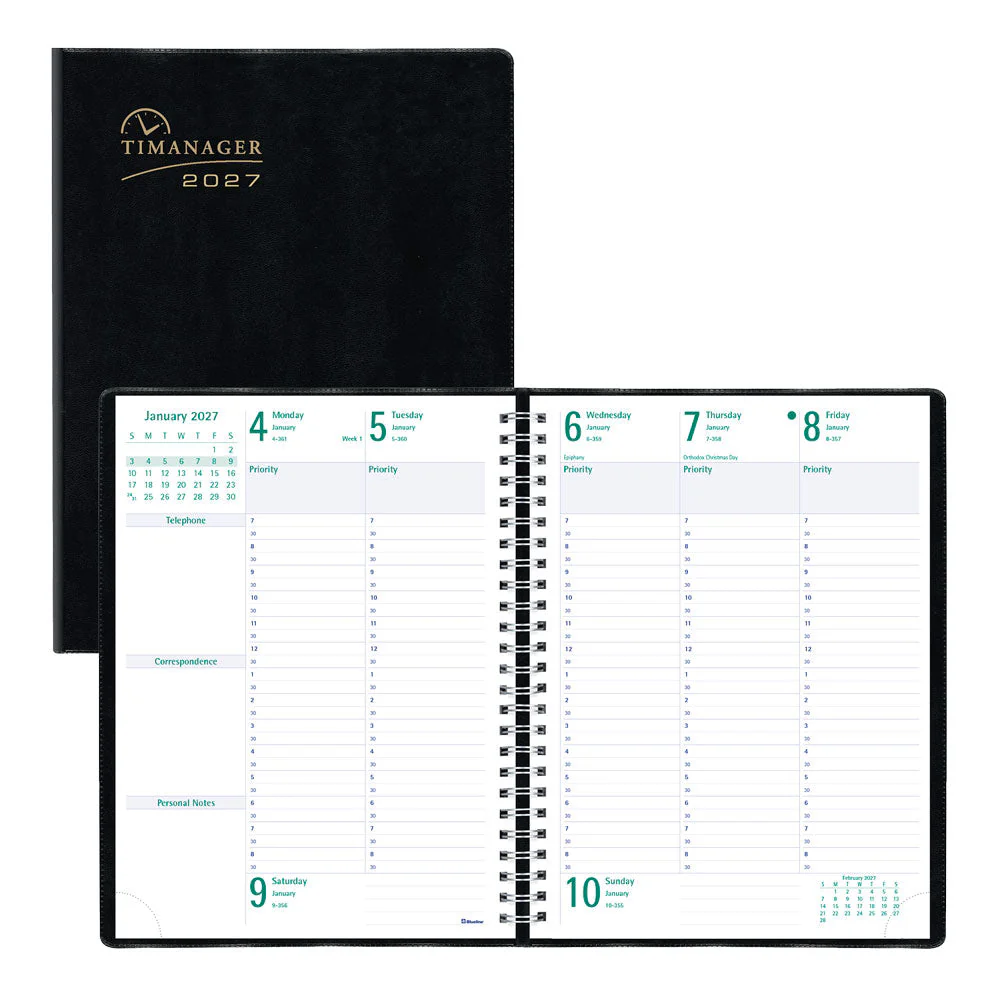 Timanager® Weekly/Monthly Appointment Book, 2027, English , 13 Months(C5900.81-27)