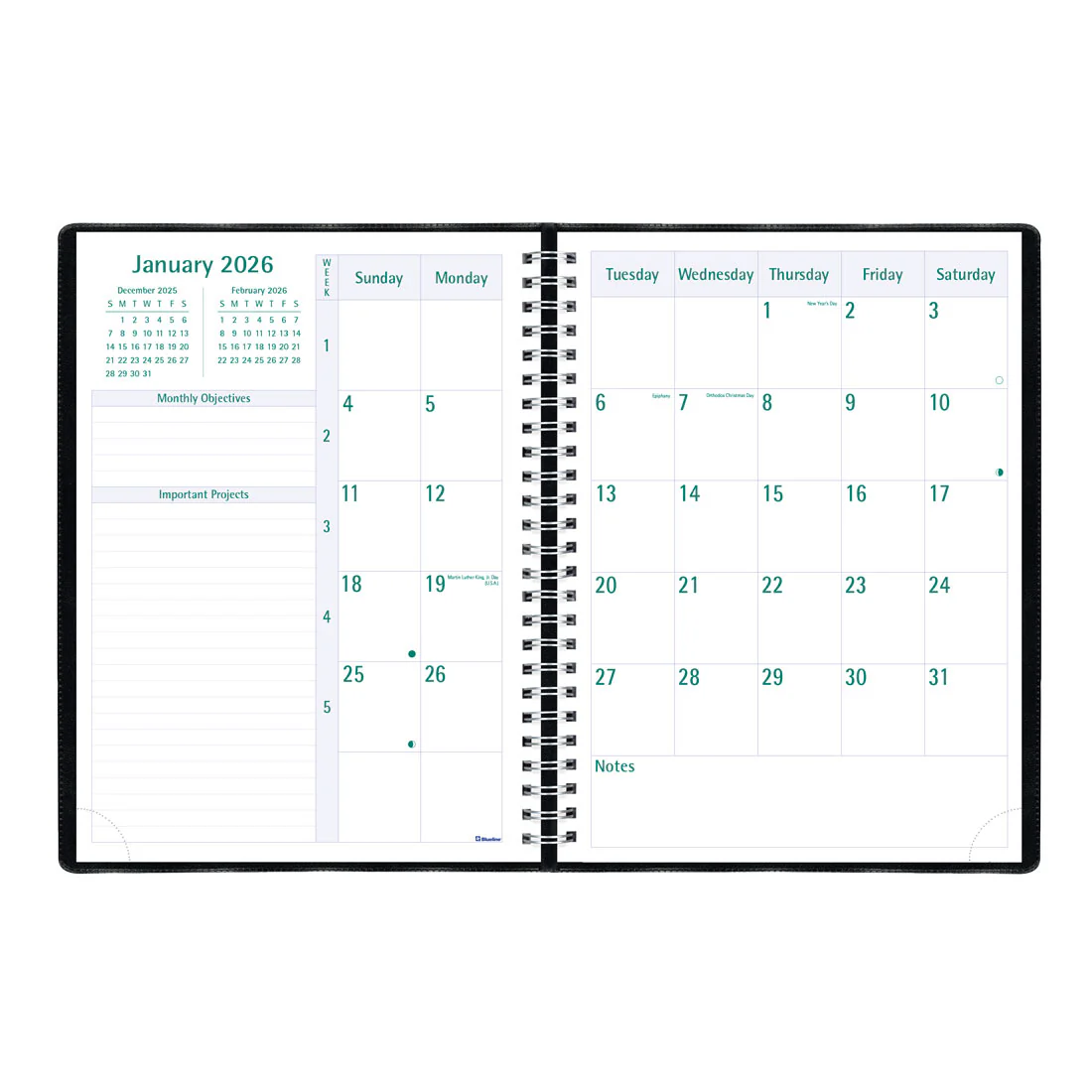 Timanager® Weekly Planner 2026, English, Black (C5900.81-26) - Image 4