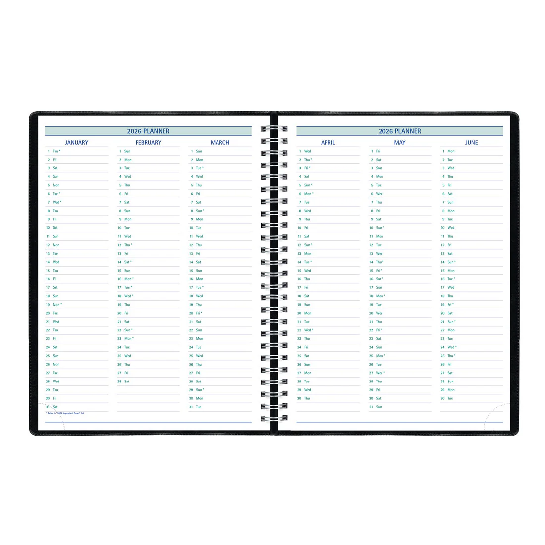 Timanager® Weekly Planner 2026, English, Black (C5900.81-26) - Image 5