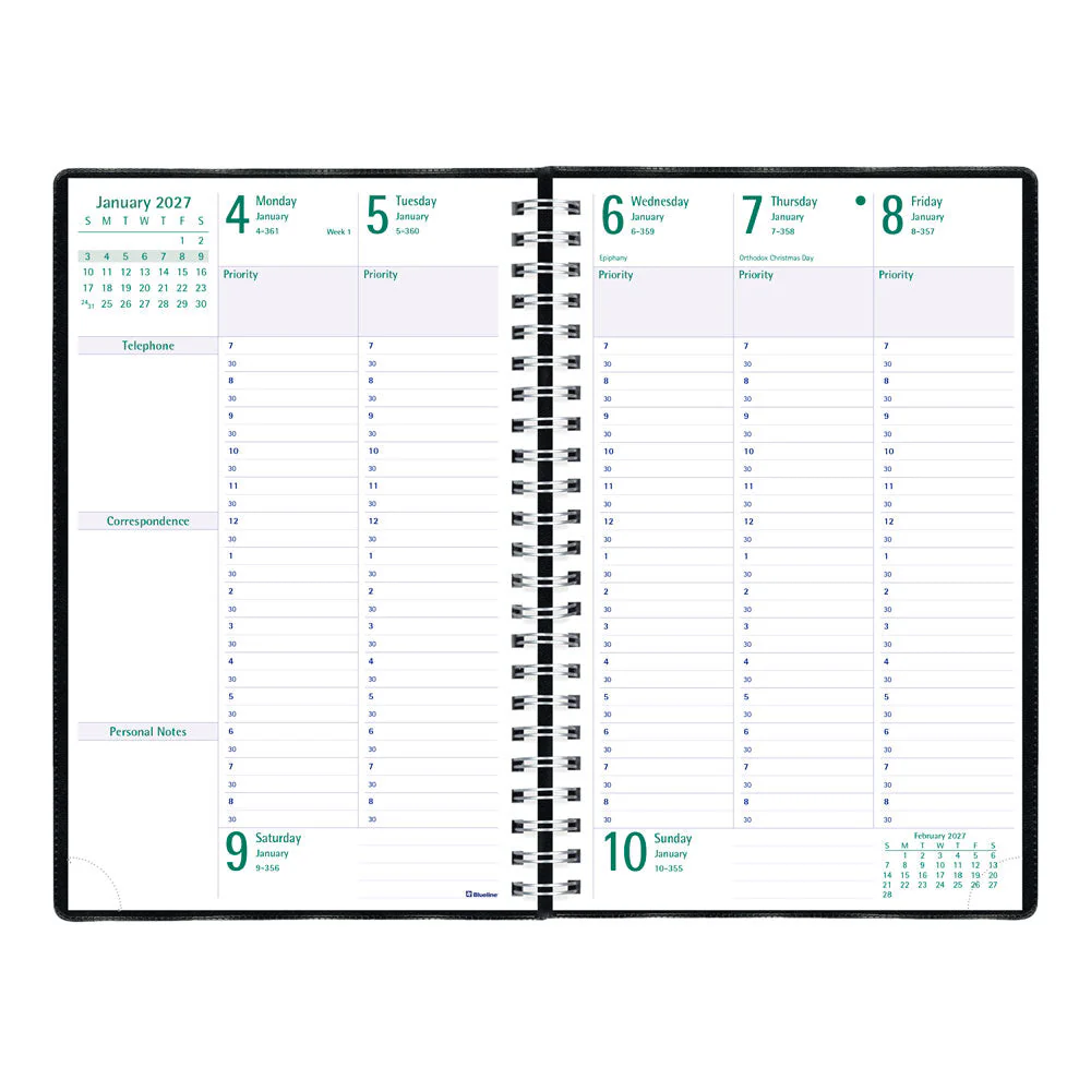 Timanager® Weekly/Monthly Appointment Book, 2027, English, 13 Months (C5910.81-27) - Image 3