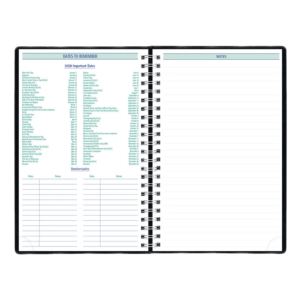 Timanager® Weekly/Monthly Appointment Book, 2027, English, 13 Months (C5910.81-27) - Image 8