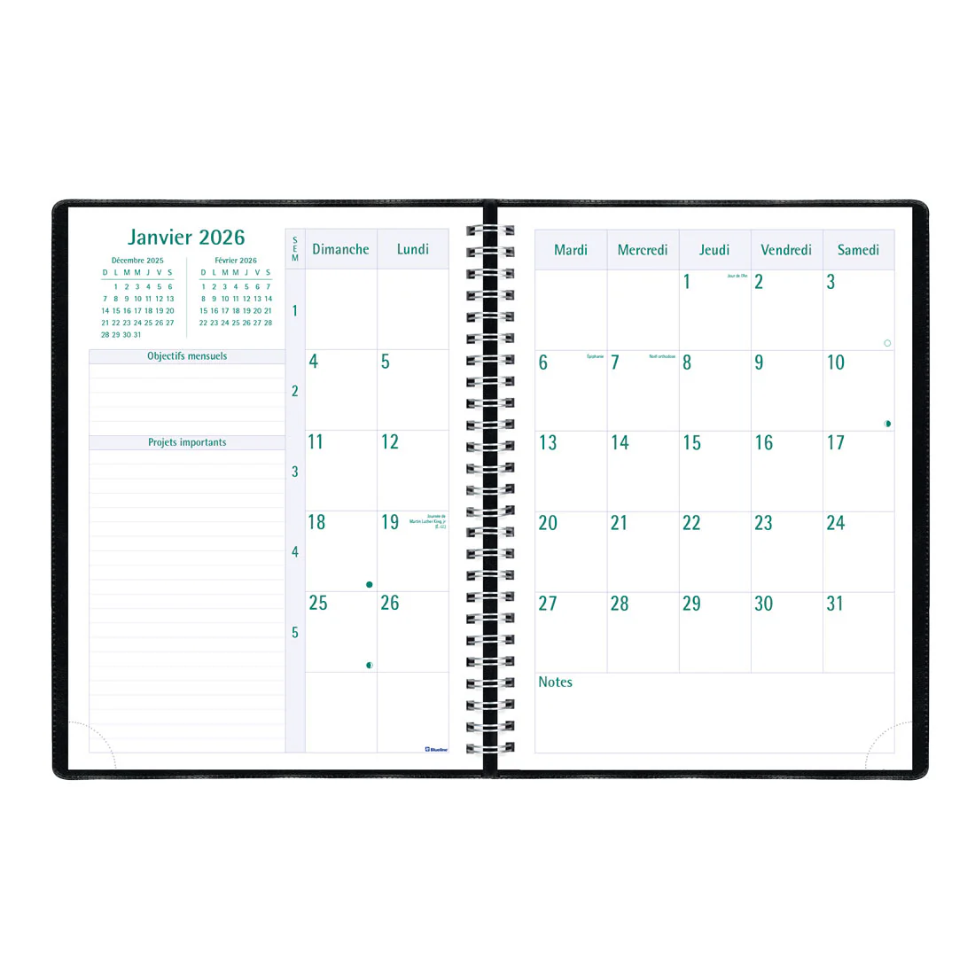 Timanager® Weekly Planner 2026 (French Version), Black (C5900.81F-26) - Image 4