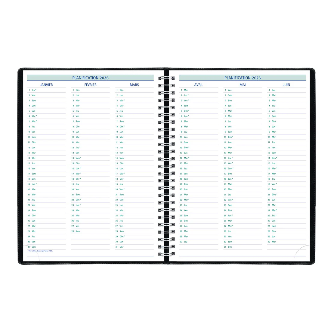 Timanager® Weekly Planner 2026 (French Version), Black (C5900.81F-26) - Image 5