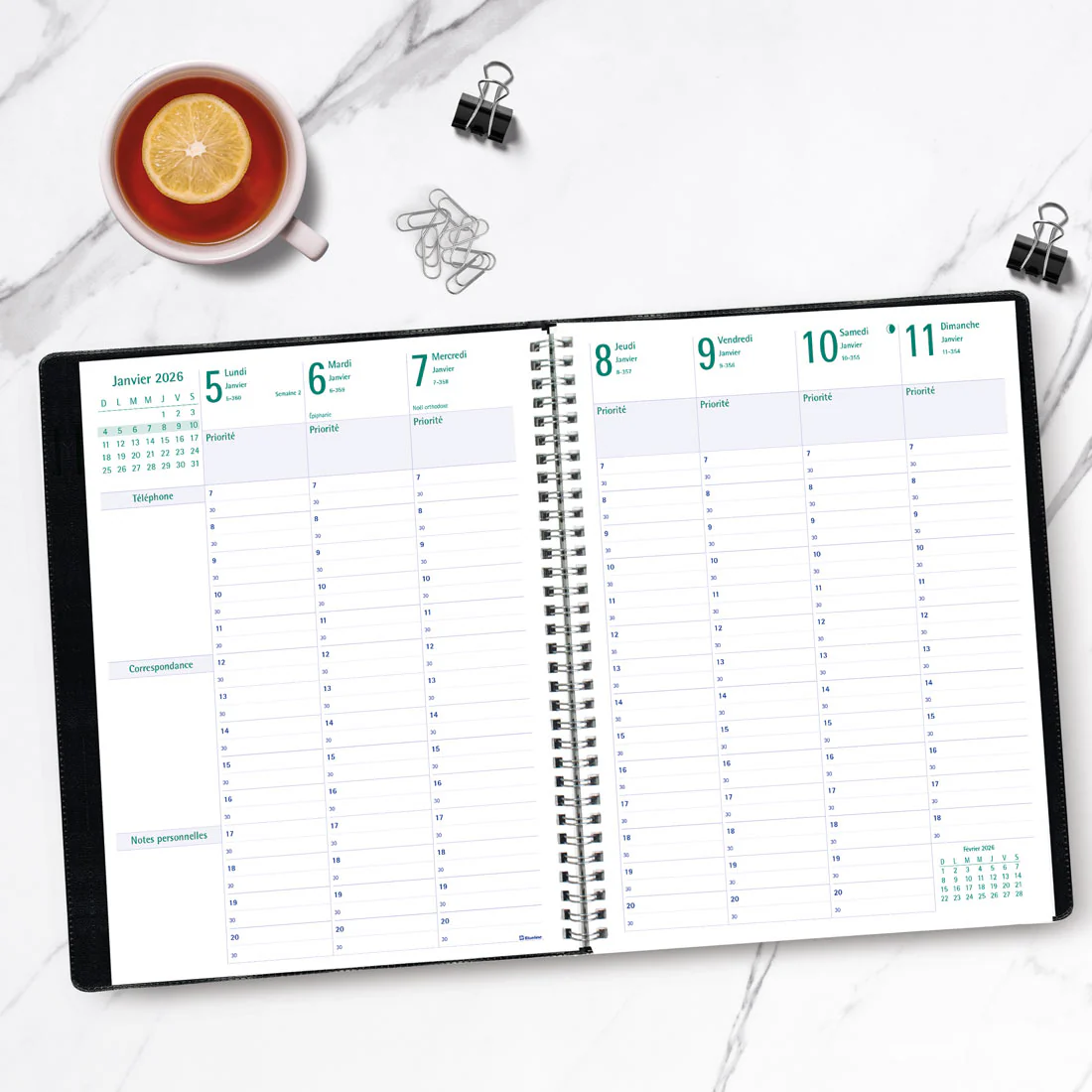 Timanager® Weekly Planner 2026 (French Version), Black (C5930.81FT-26) - Image 10
