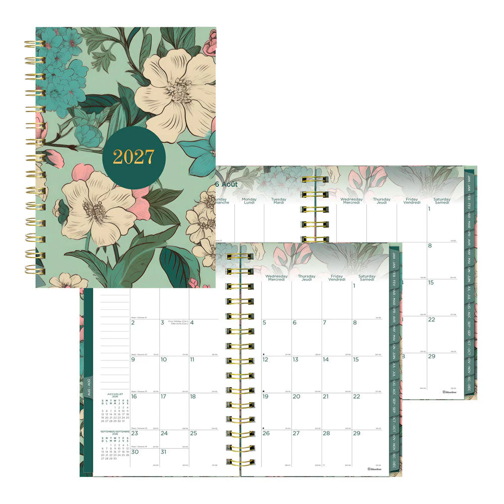 Verdant 17-Month Weekly Planner, 2026 - 2027, Bilingual (C448017.01B-27)